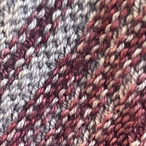 Gradient Striped Knit Open Front Knit Blanket Wrap/Poncho - Picture 12 of 13